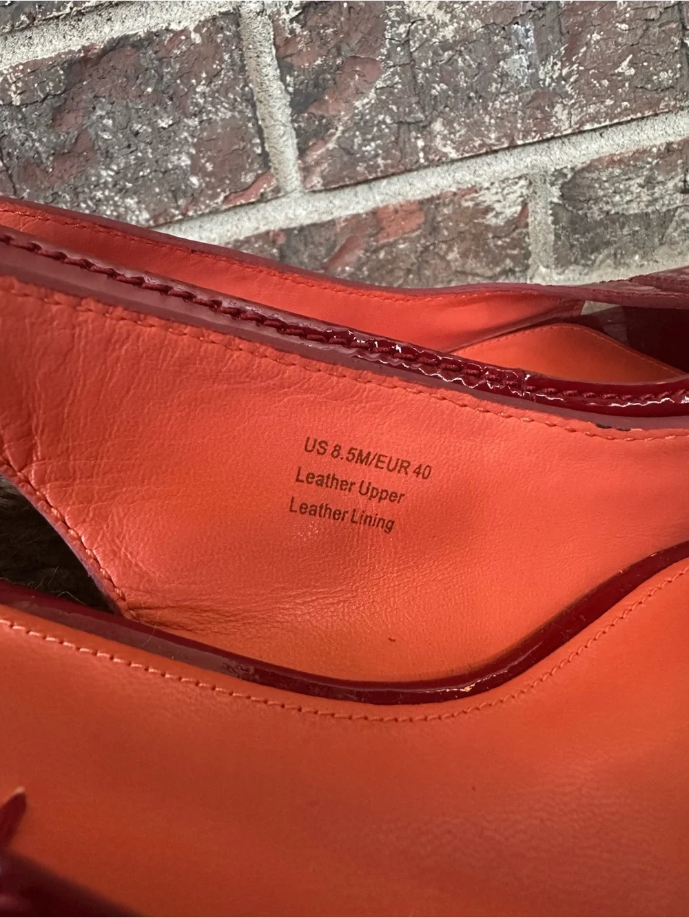 VIA SPIGA Red Patent Leather Espadrille Platform Wedge Sandals | 8.5